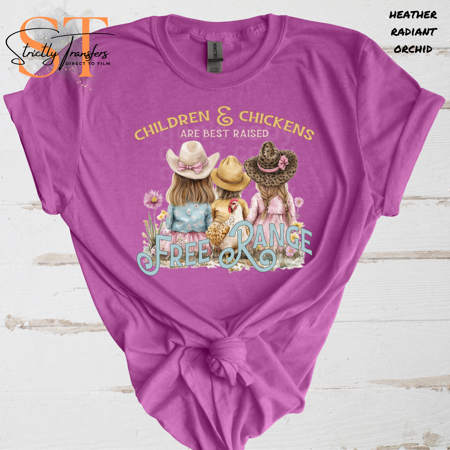 Children & Chickens are Best Raised Free Range Direct to Film Transfers