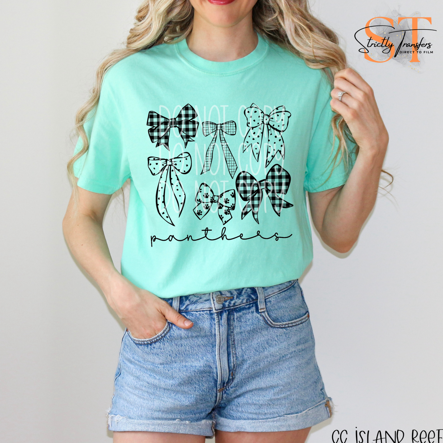 Bow Collage Panthers Direct to Film Transfers