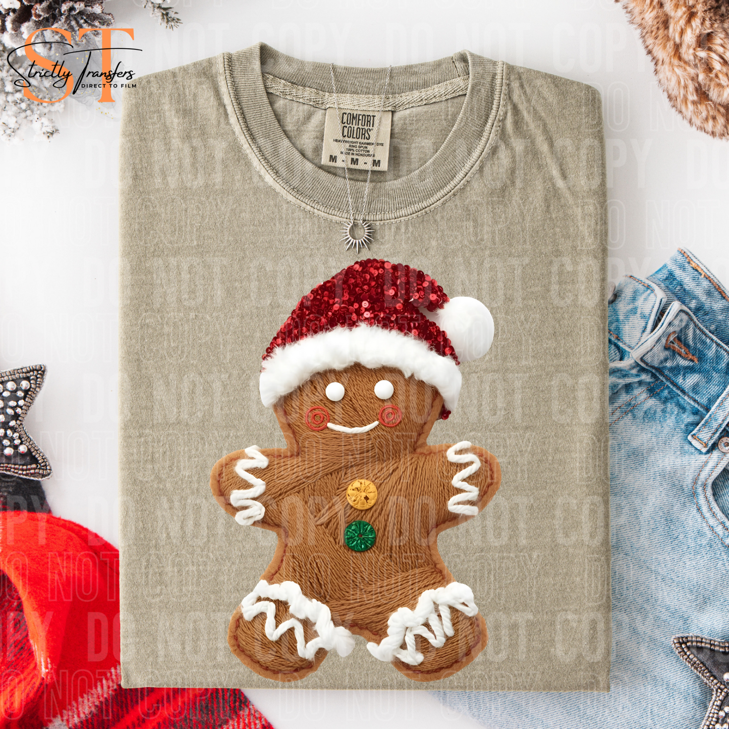 Gingerbread Yarn Direct to Film Transfers