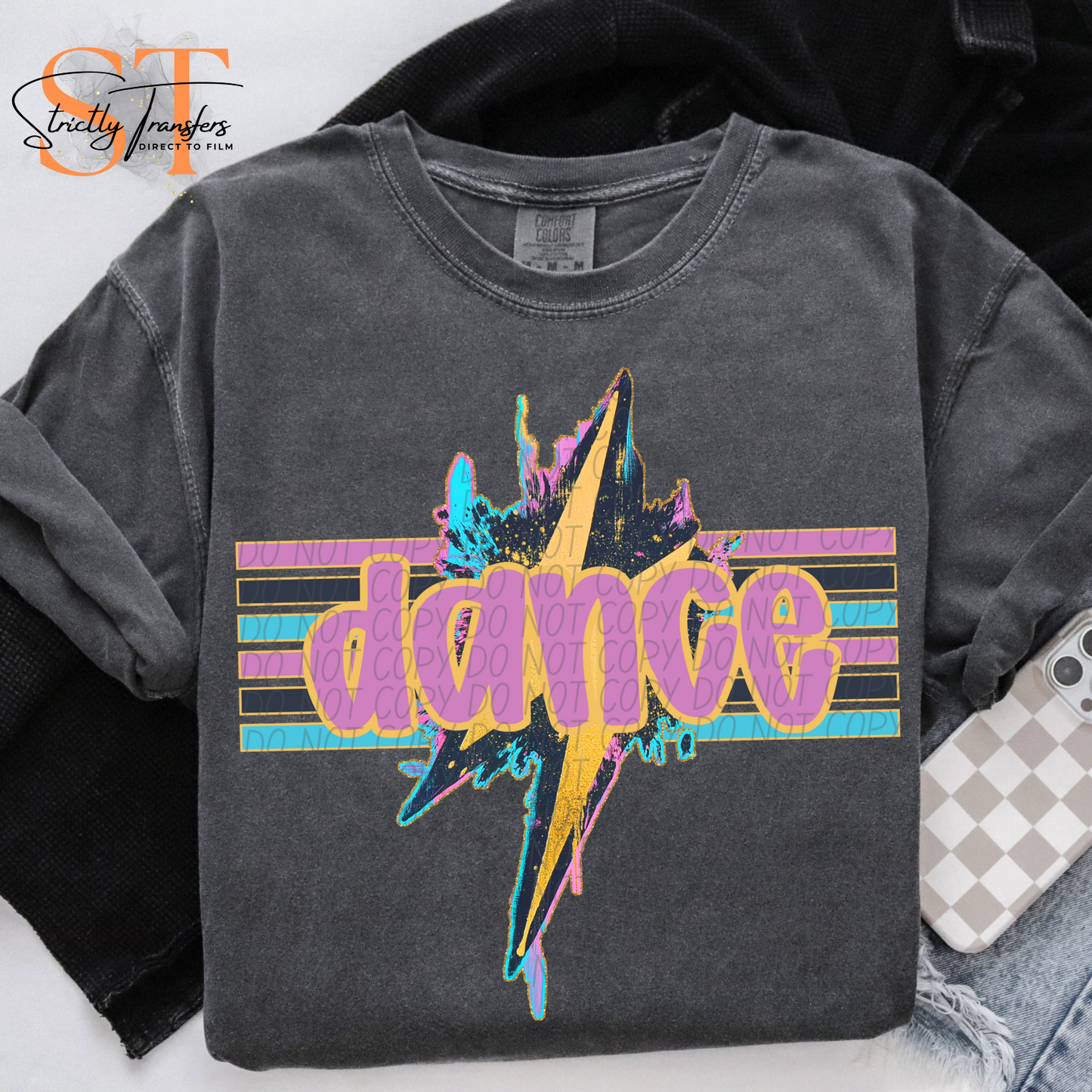 Geode Sports -12 color options Direct to Film Transfers