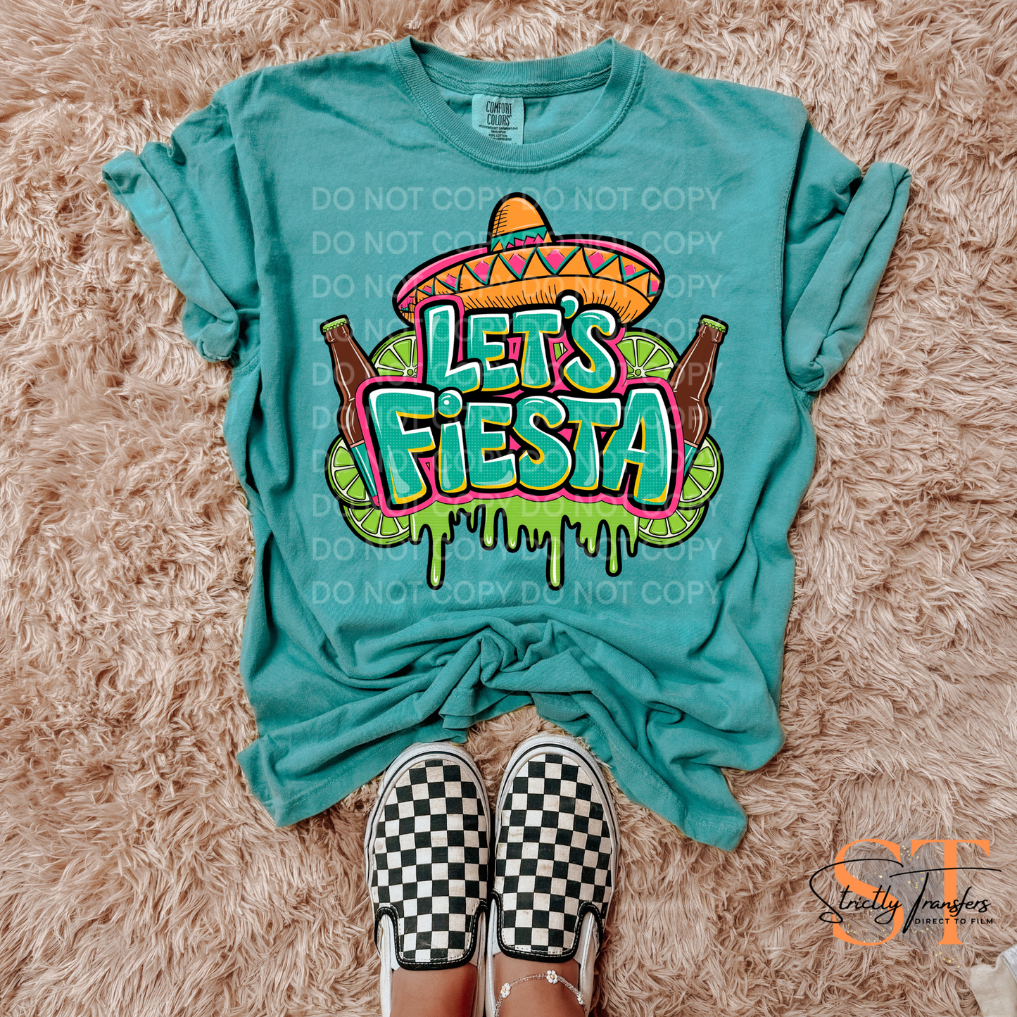 Let's Fiesta Hat - 2 Options Direct to Film Transfers