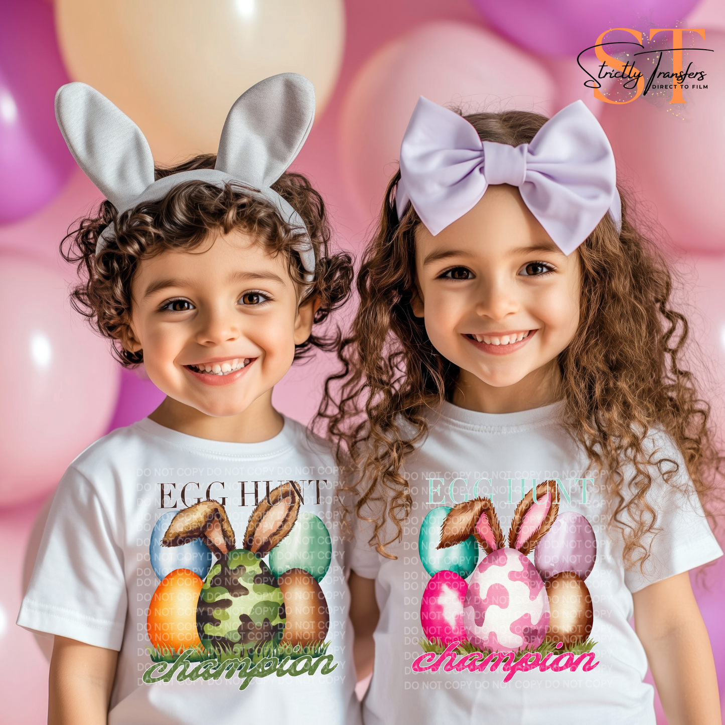 Egg Hunt Champion - 2 Colors Direct to Film Transfers