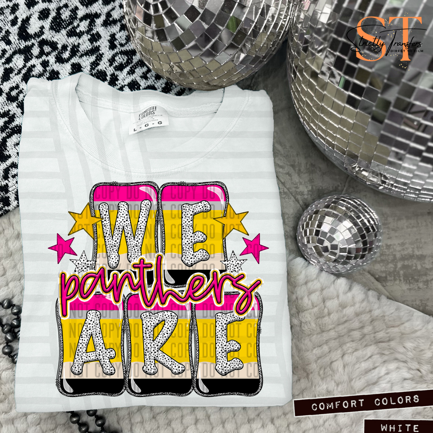 Pencil - We are Panthers Direct to Film Transfers