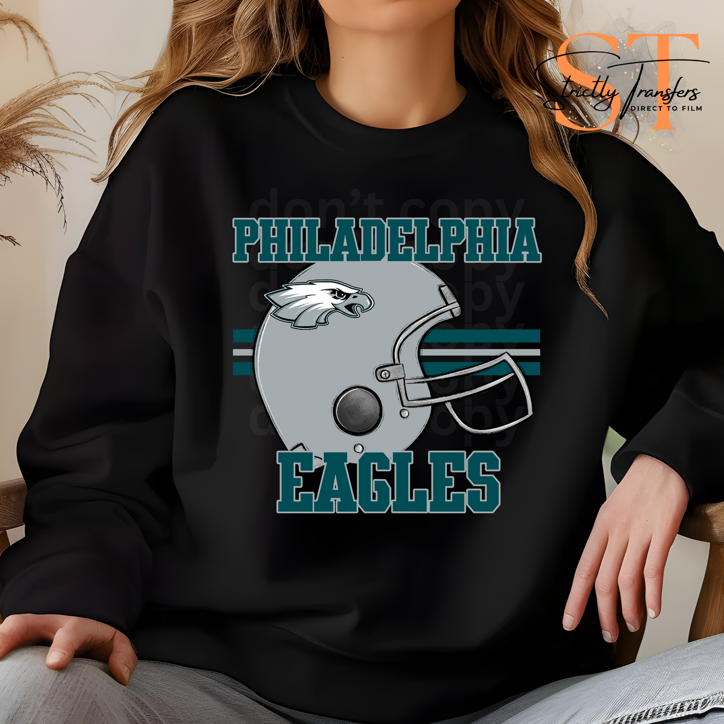 Eagles Helmet Direct to Film Transfers