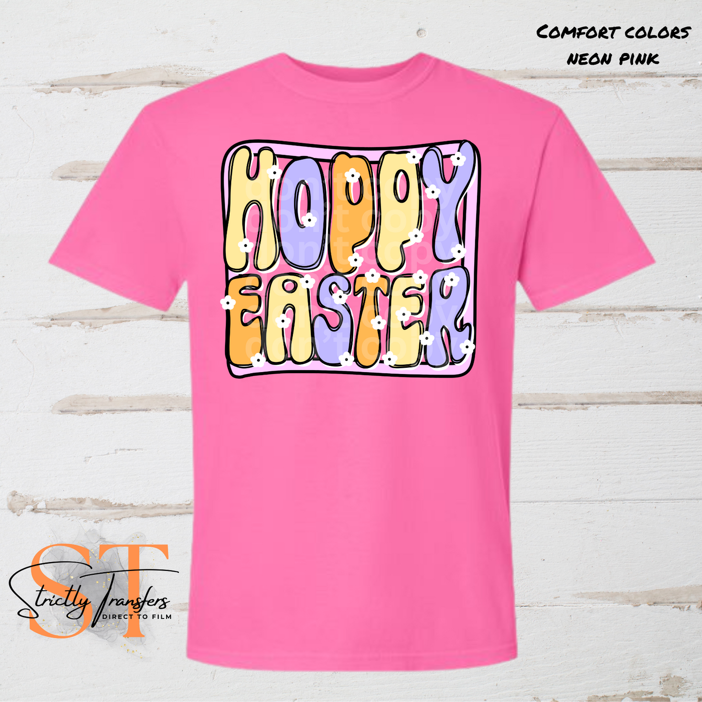 Hoppy Easter Retro Groovy Direct to Film Transfers