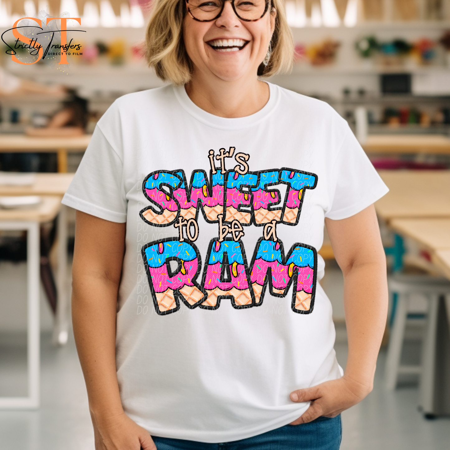 Sweet to be a Ram Direct to Film Transfers