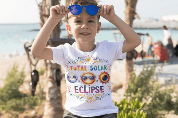 Total Solar Moon + Sun Eclipse Direct to Film Transfer