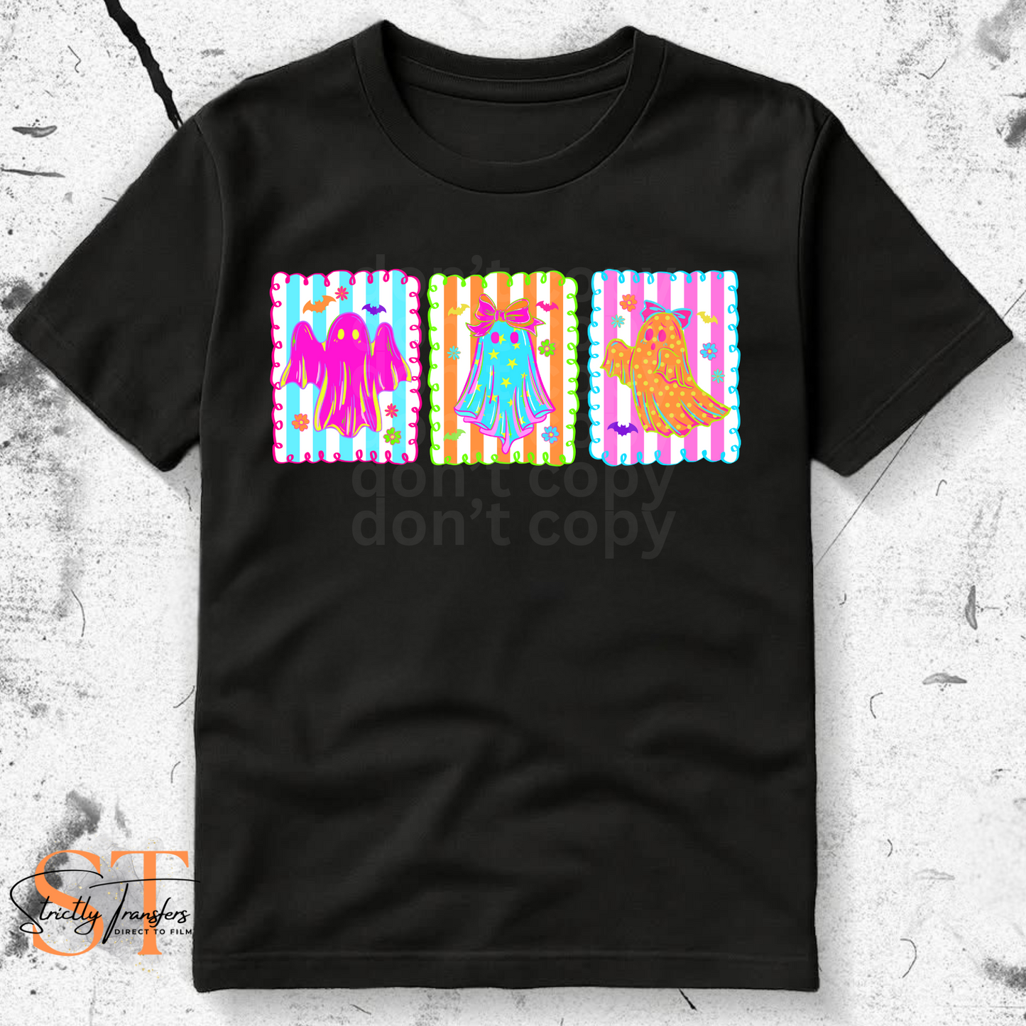 Neon Triple Ghost - 2 options Direct to Film Transfers