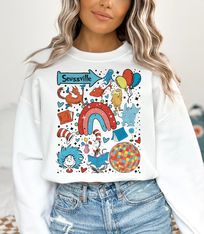 Read Across America Square Collage Direct to Film Transfer