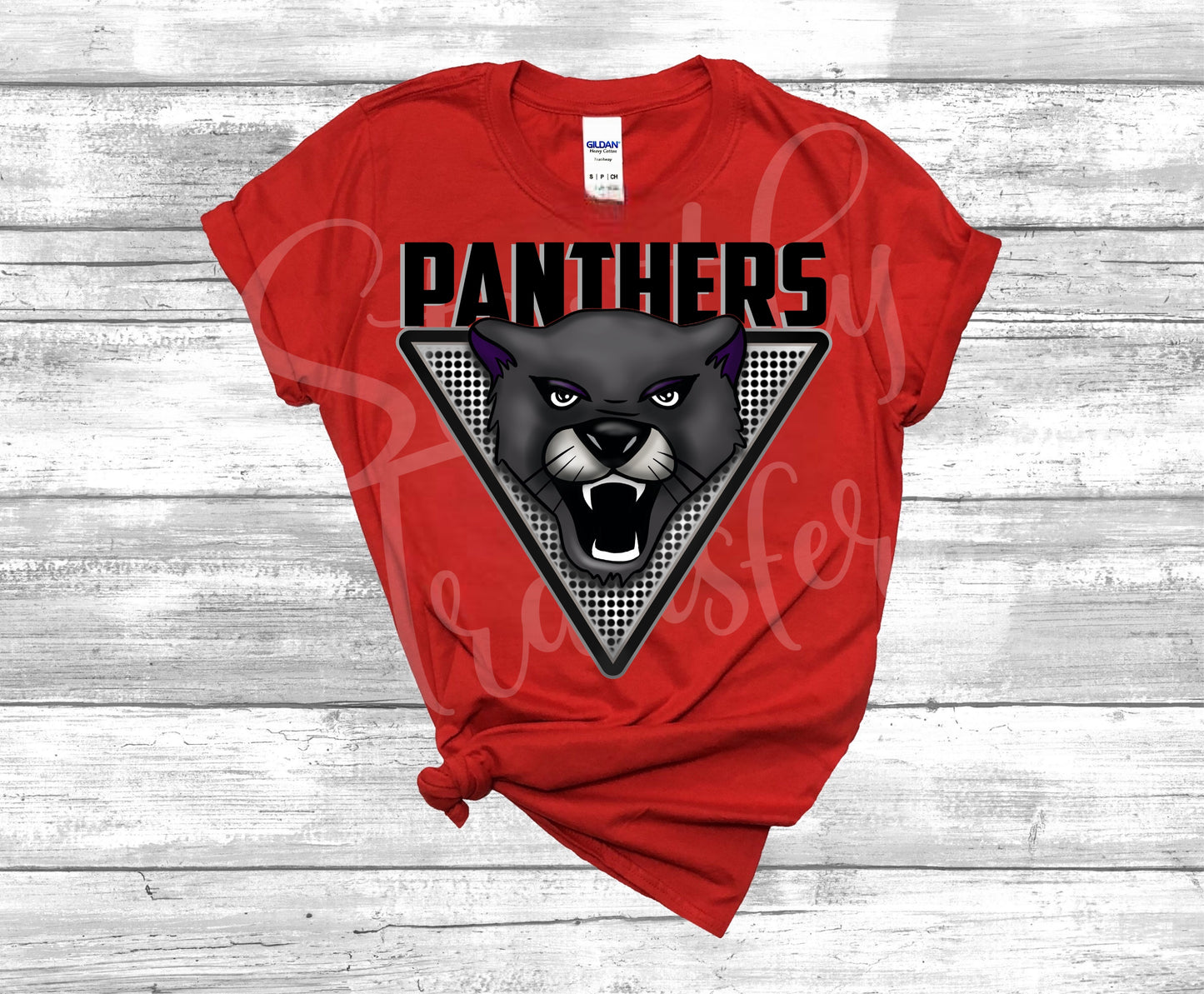 Panthers Triangle Mascots Direct to Film Transfer