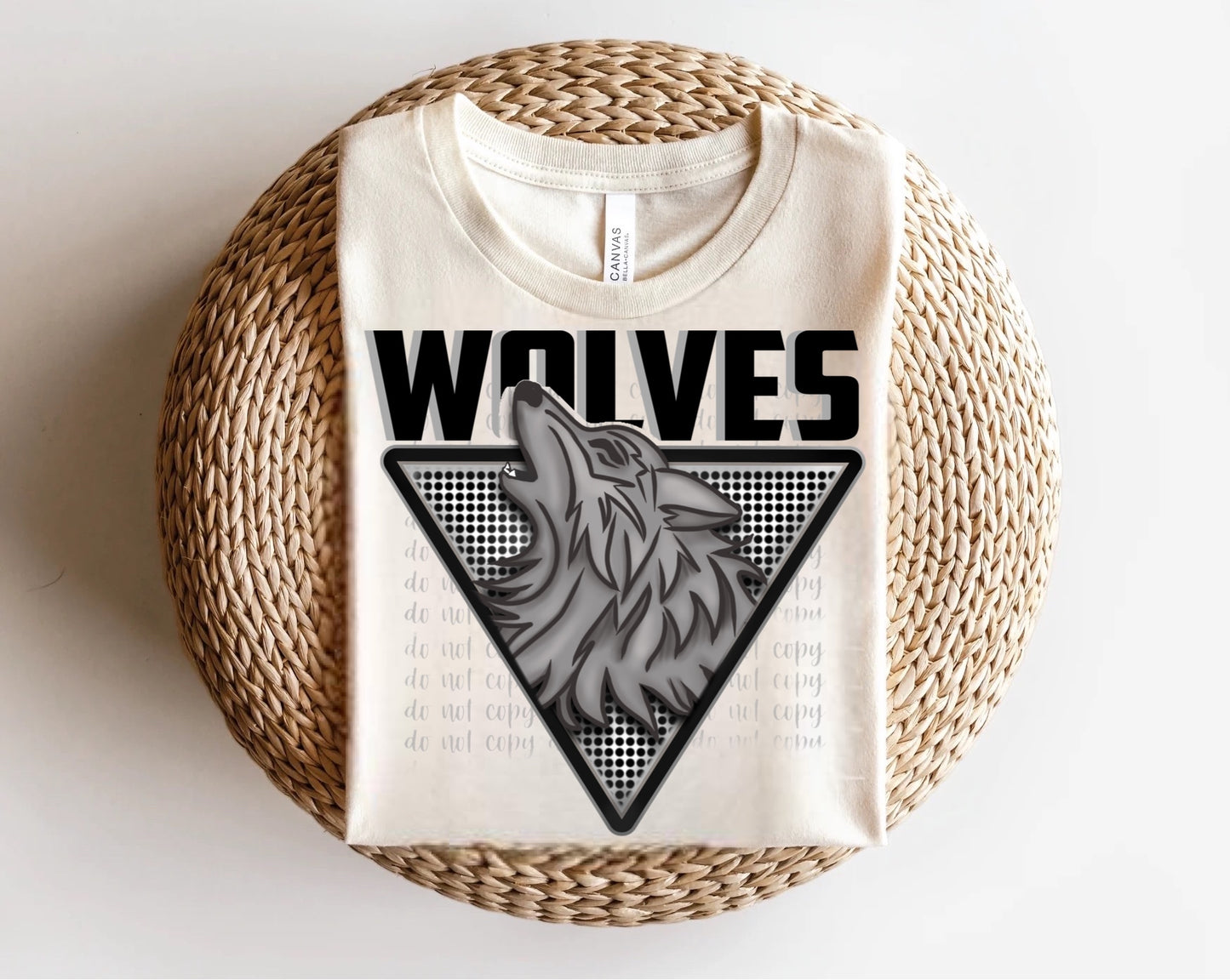 Wolves Triangle Mascots Direct to Film Transfer