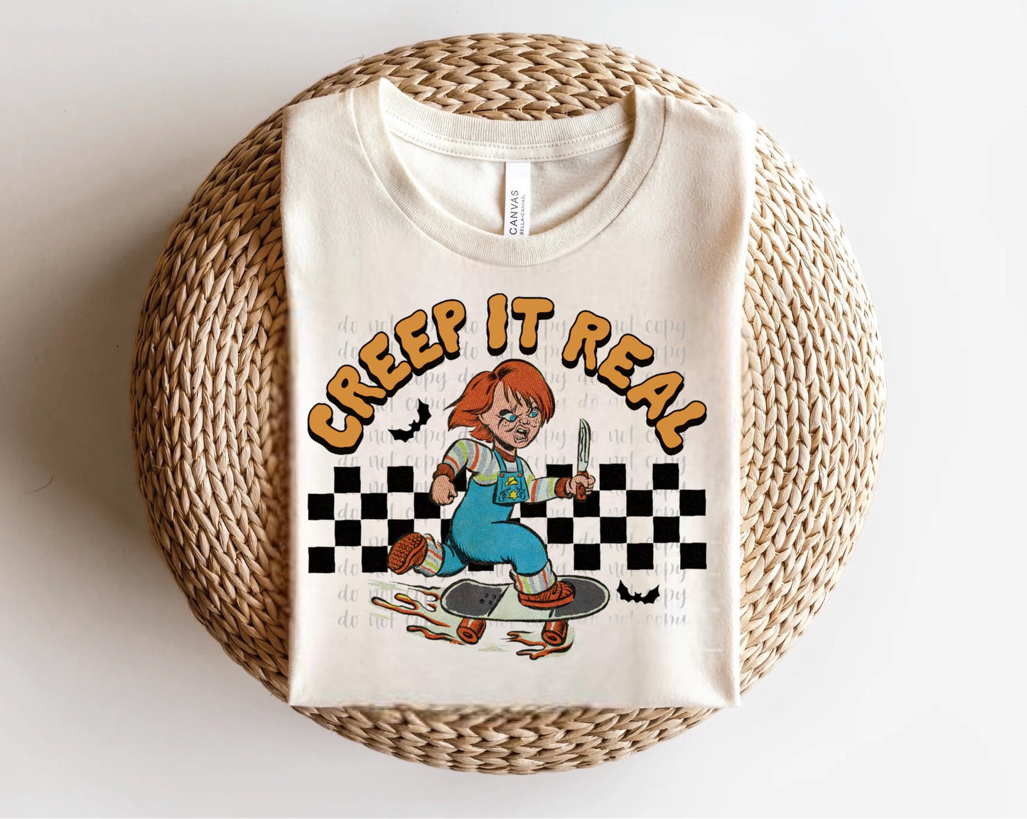 Creep it Real Skateboarding Chucky Direct to Film Transfer