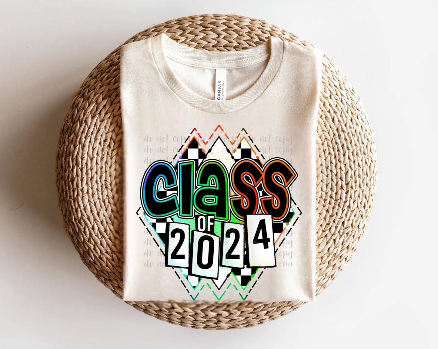 Class of 2024 Checkered Diamond Direct to Film Transfer