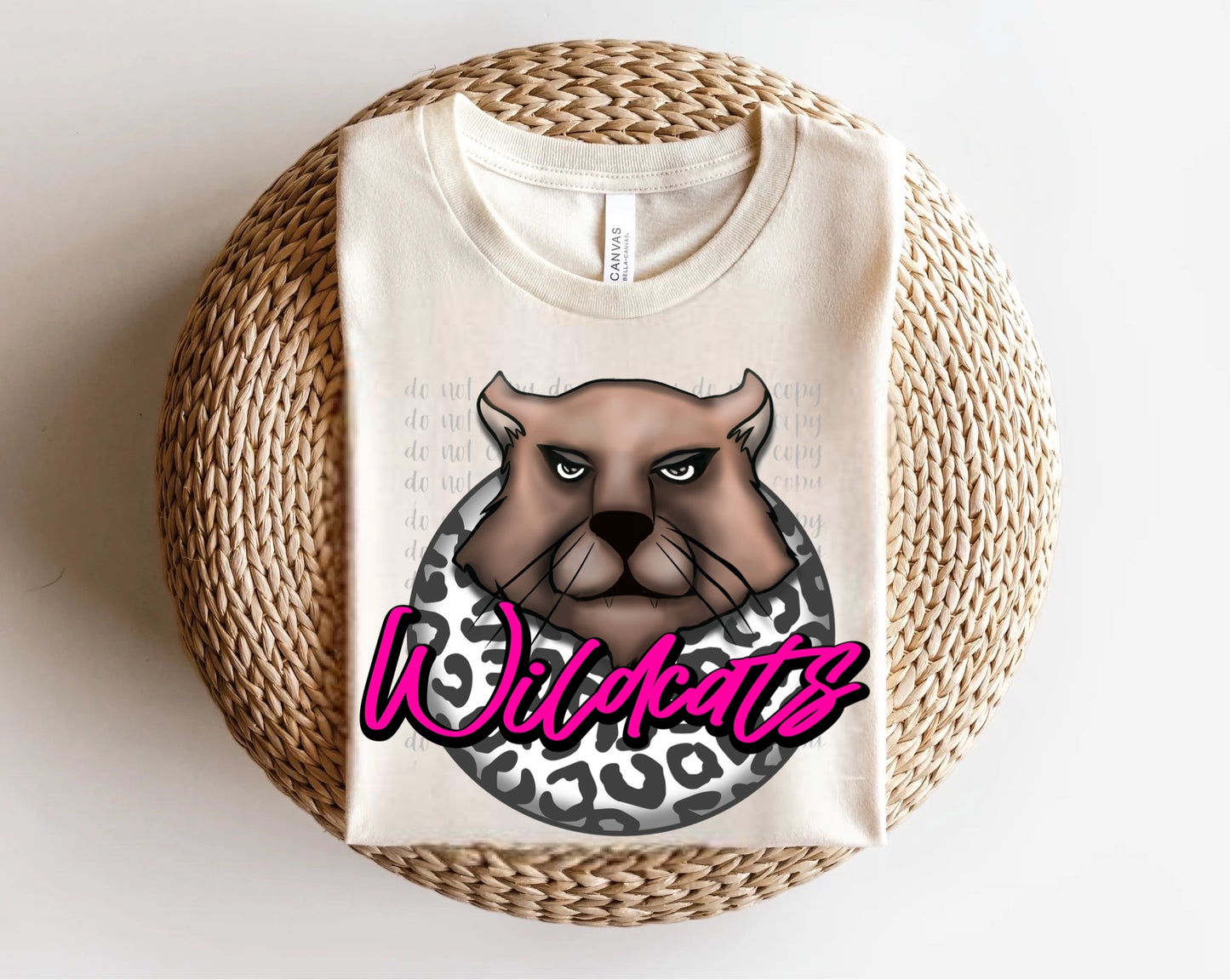 Wildcats Leopard Circle Mascots Direct to Film Transfer