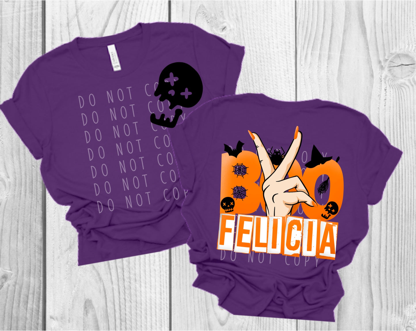 Boo Felicia Orange w/ 4" Pocket Direct to Film Transfer