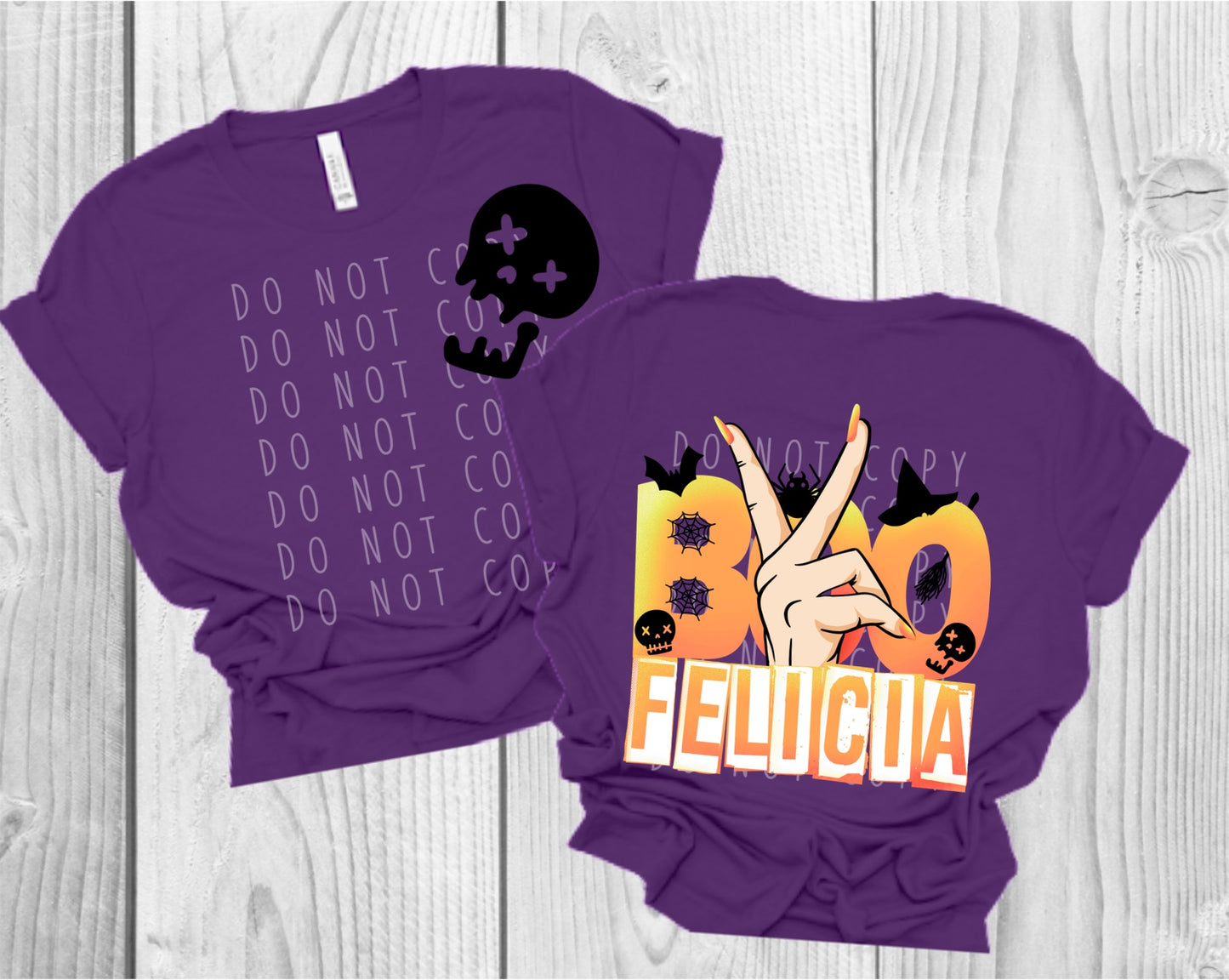 Boo Felicia Light Orange w/ 4" Pocket Direct to Film Transfer