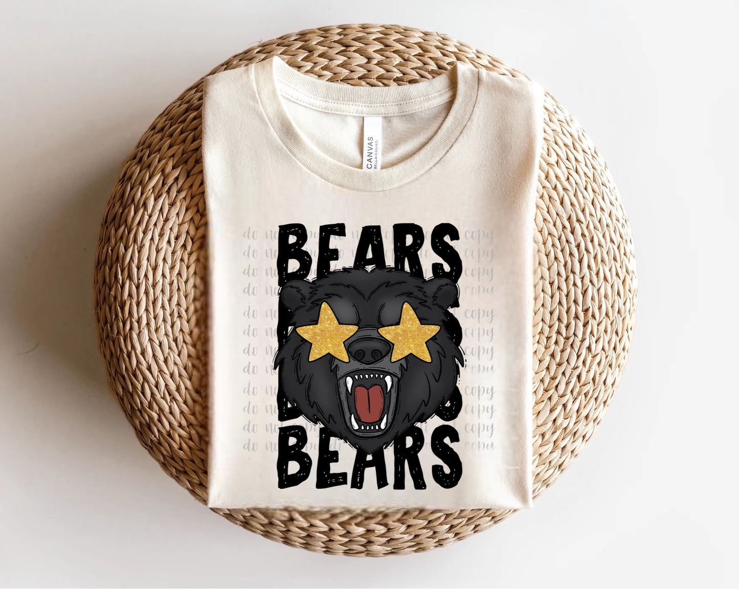 Bears Star-eyed Mascot Direct to Film Transfer