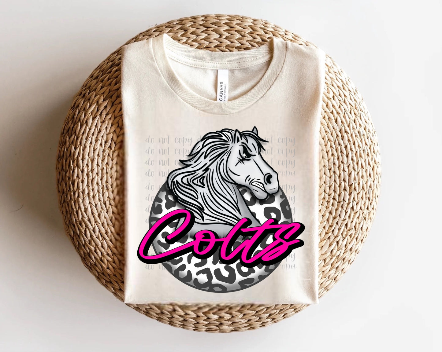 Colts Leopard Circle Mascots Direct to Film Transfer