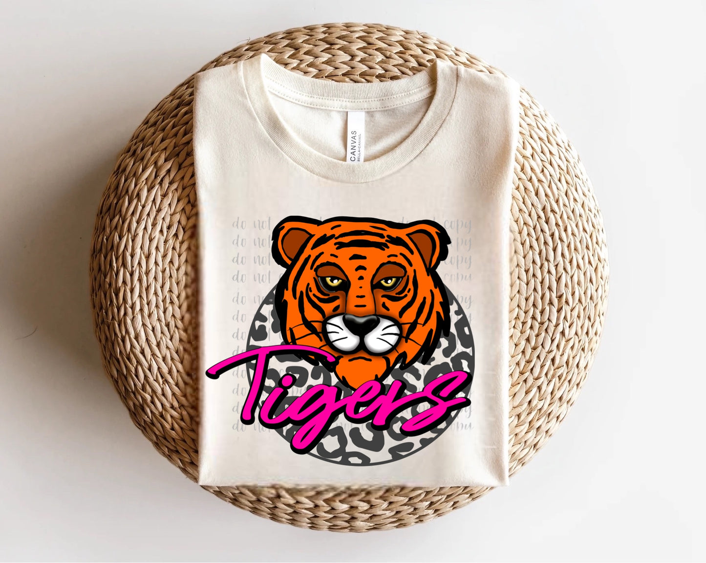 Tigers Leopard Circle Mascots Direct to Film Transfer