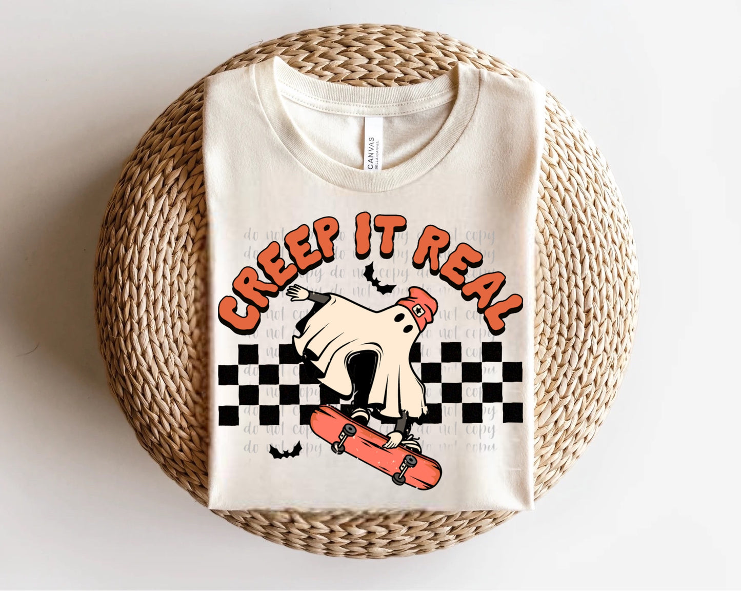 Creep it Real Skateboarding Ghost Ollie Grab Direct to Film Transfer