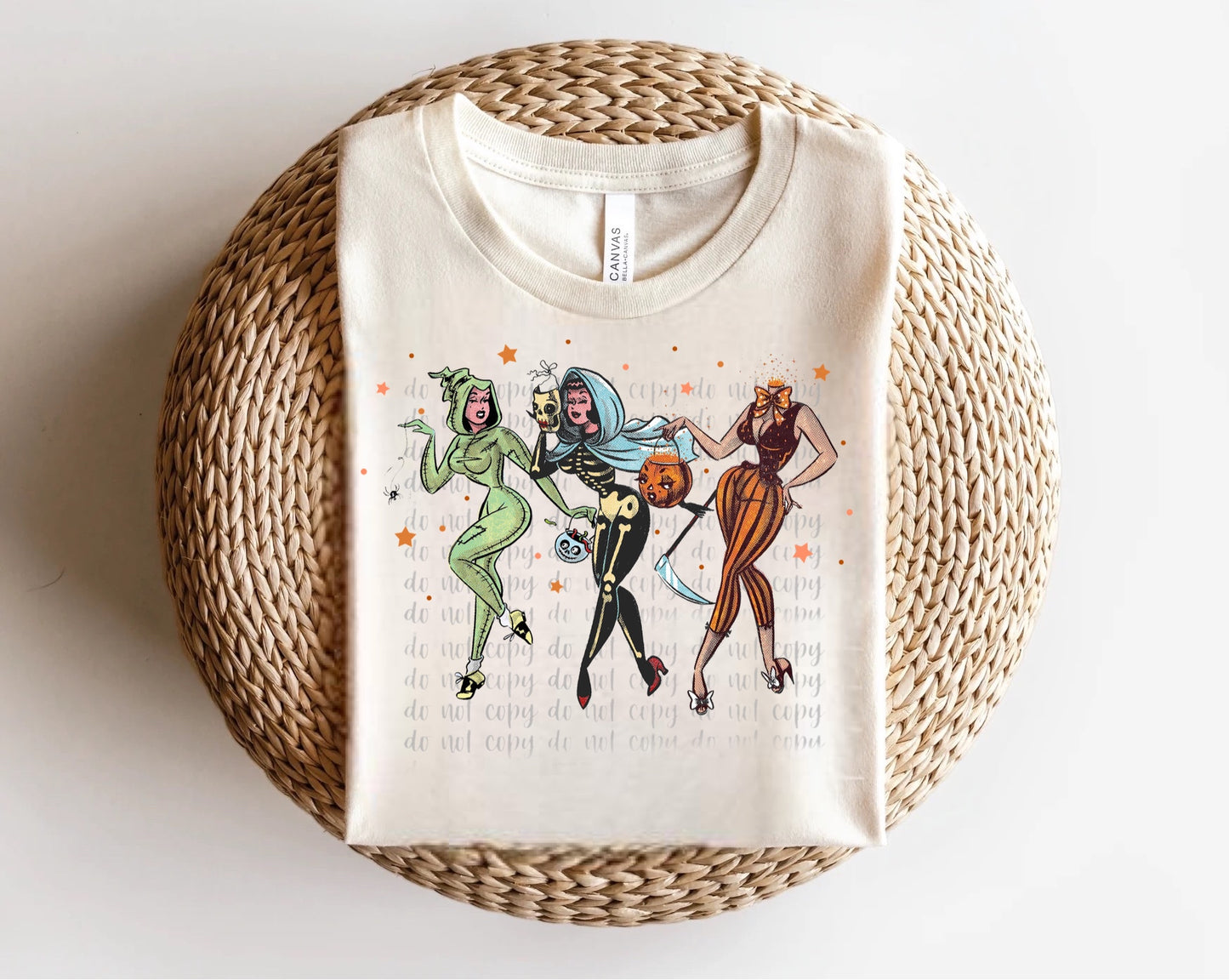 Pinup Girls Halloween Costume Trick or Treat Direct to Film Transfer