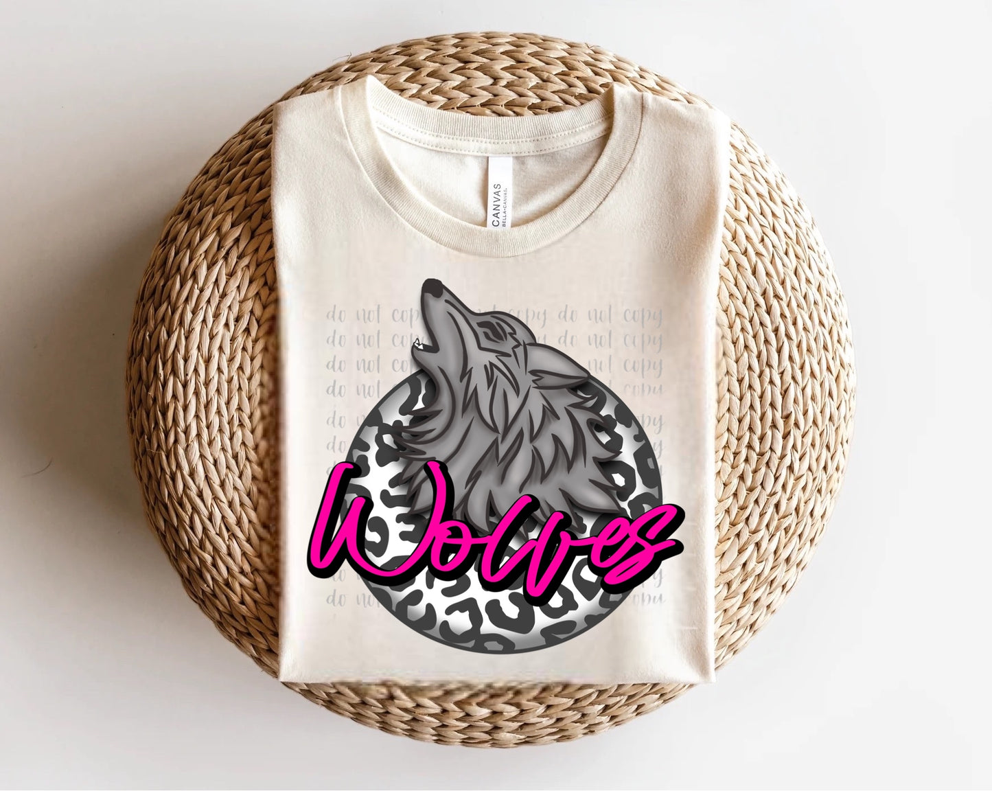 Wolves Leopard Circle Mascots Direct to Film Transfer