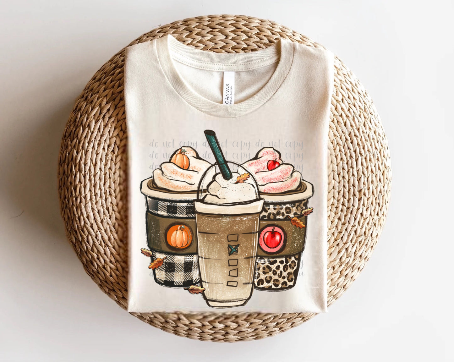 Fall Coffee Trio Direct to Film Transfer