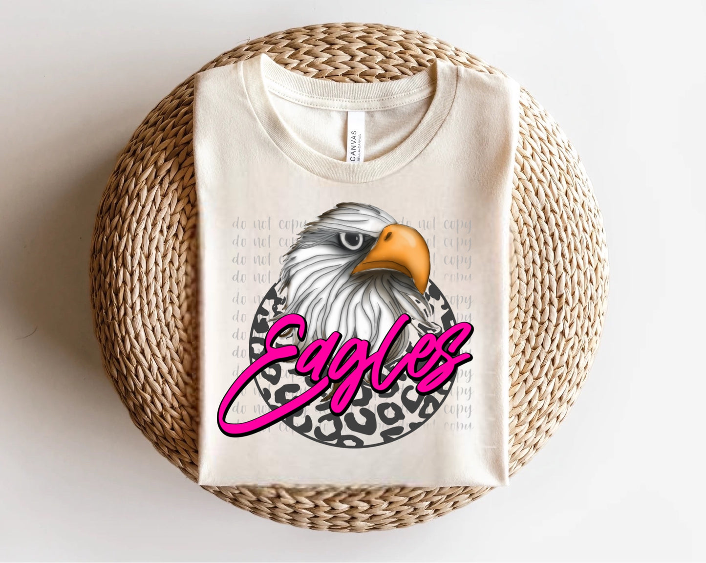 Eagles Leopard Circle Mascots Direct to Film Transfer