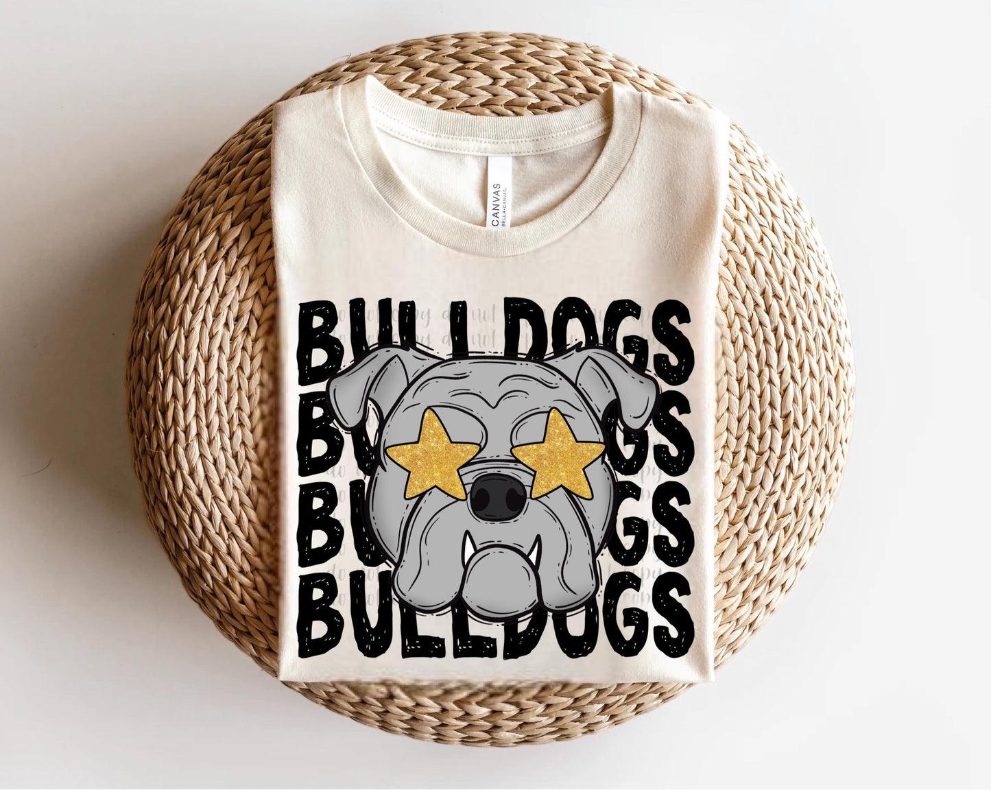 Bulldogs Star-eyed Mascot Direct to Film Transfer