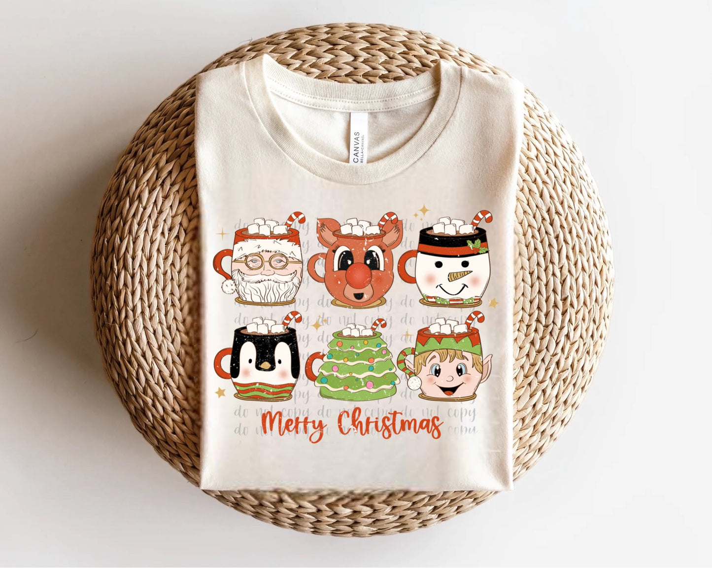 Christmas Coffee Mugs White Direct to Film Transfer