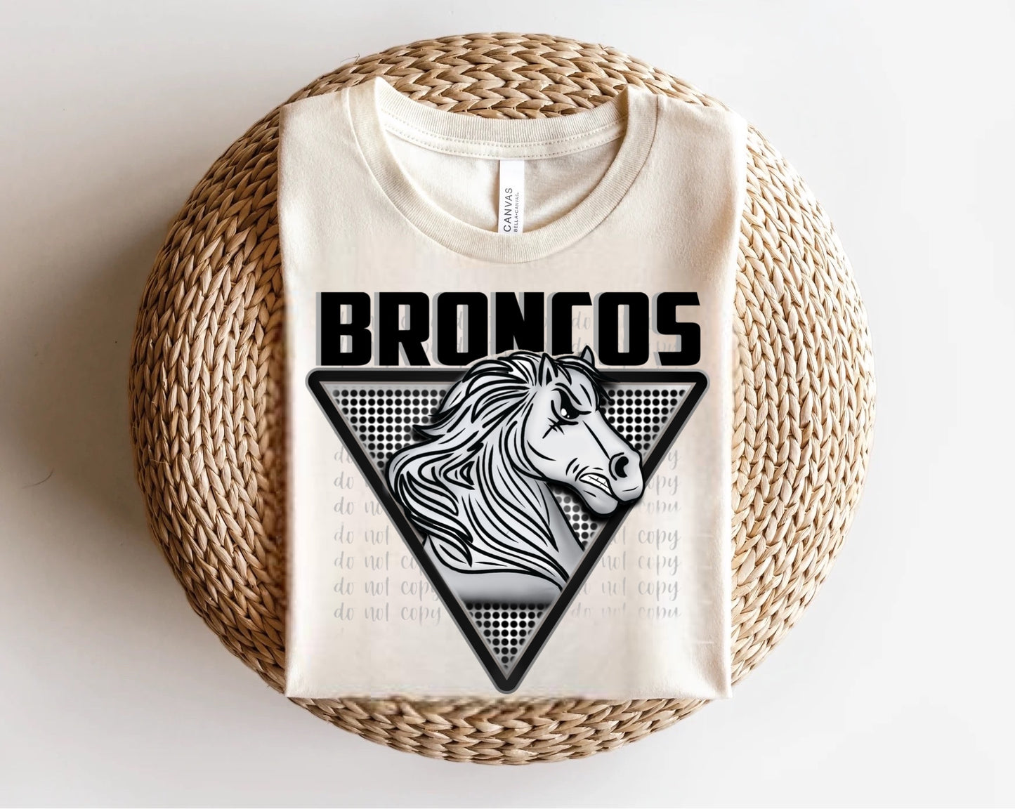 Broncos Triangle Mascots Direct to Film Transfer