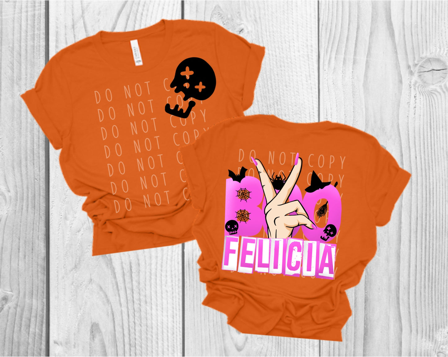 Boo Felicia Magenta w/ 4" Pocket Direct to Film Transfer