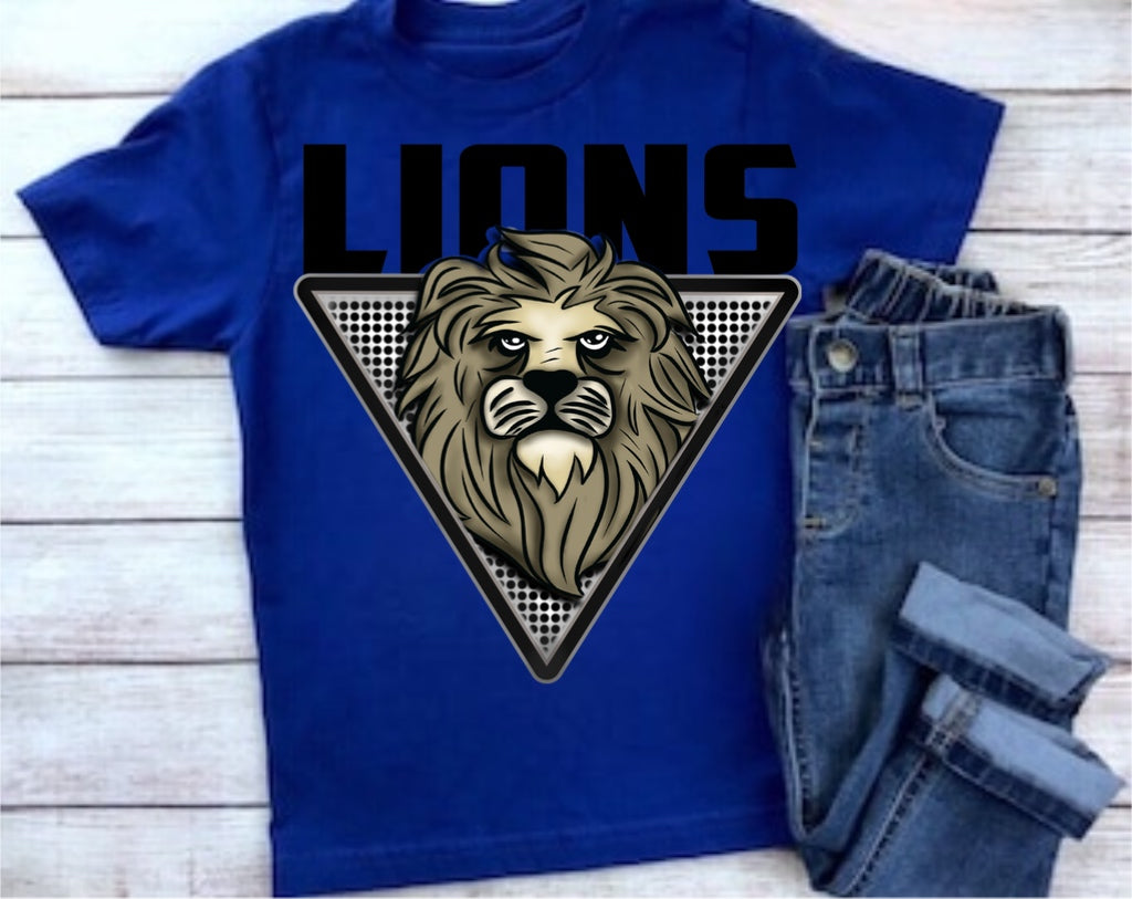 Lions Triangle Mascots Direct to Film Transfer