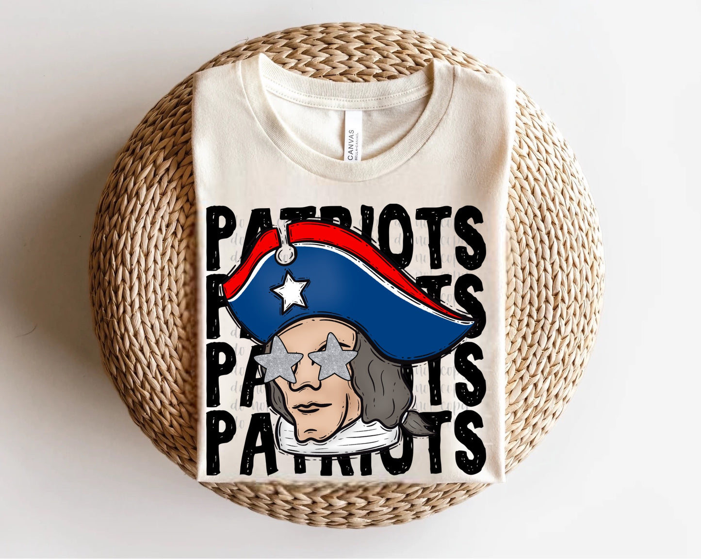 Patriots Star-eyed Mascot Direct to Film Transfer