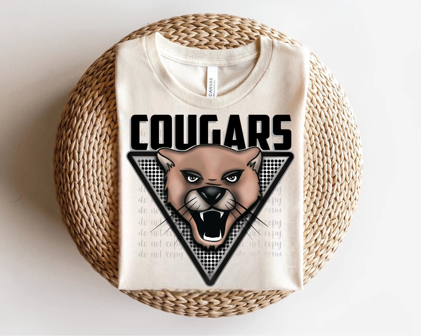 Cougars Triangle Mascots Direct to Film Transfer