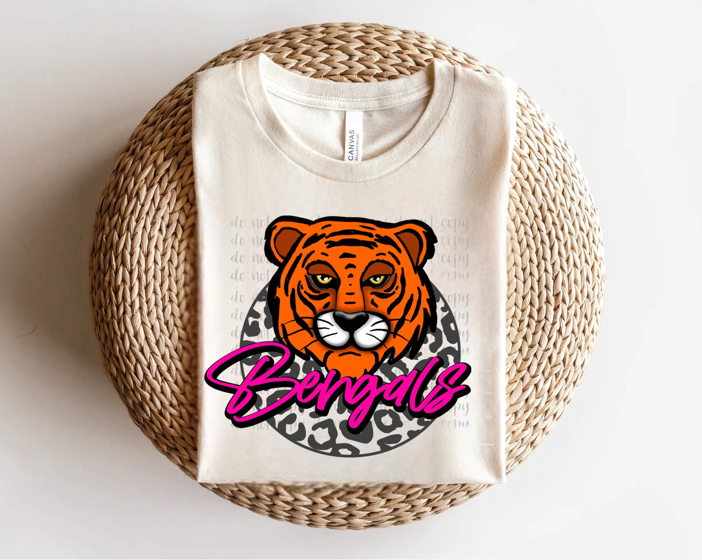 Bengals Leopard Circle Mascots Direct to Film Transfer