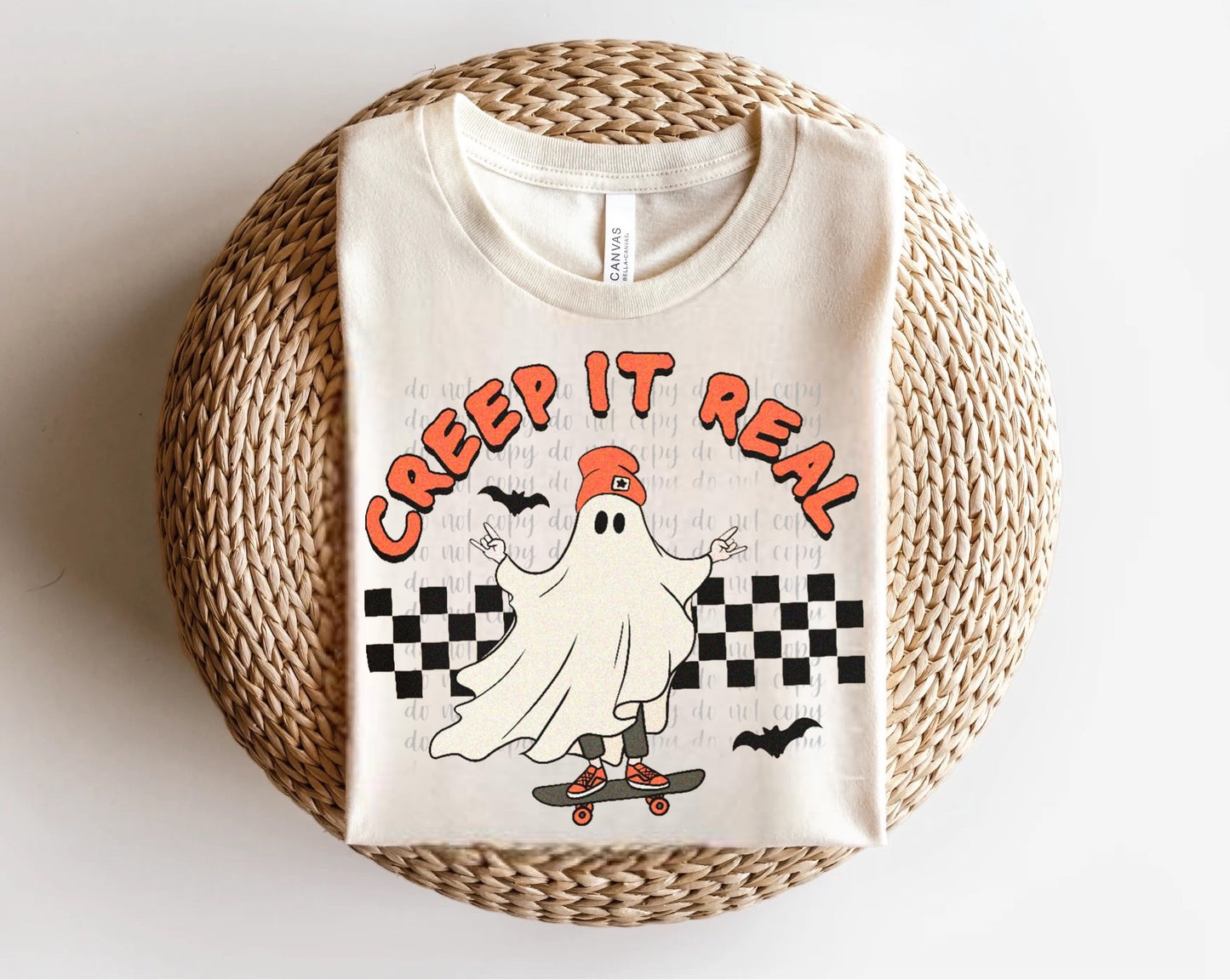 Creep it Real Skateboarding Ghost Rock On Direct to Film Transfer