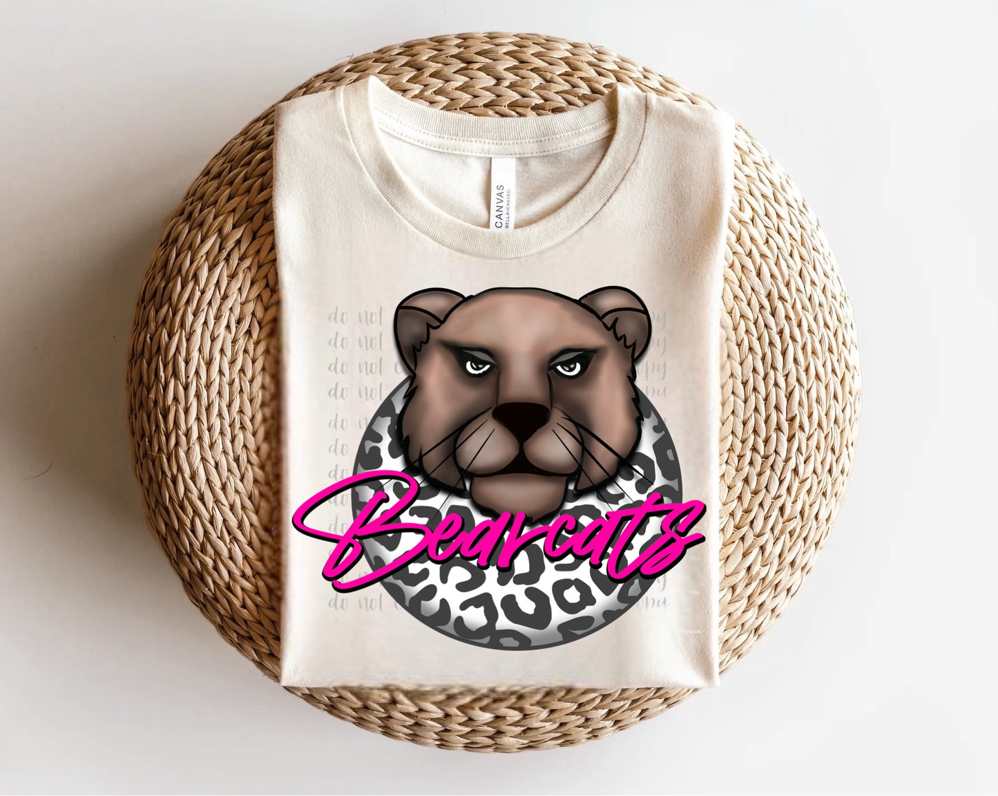 Bearcats Leopard Circle Mascots Direct to Film Transfer