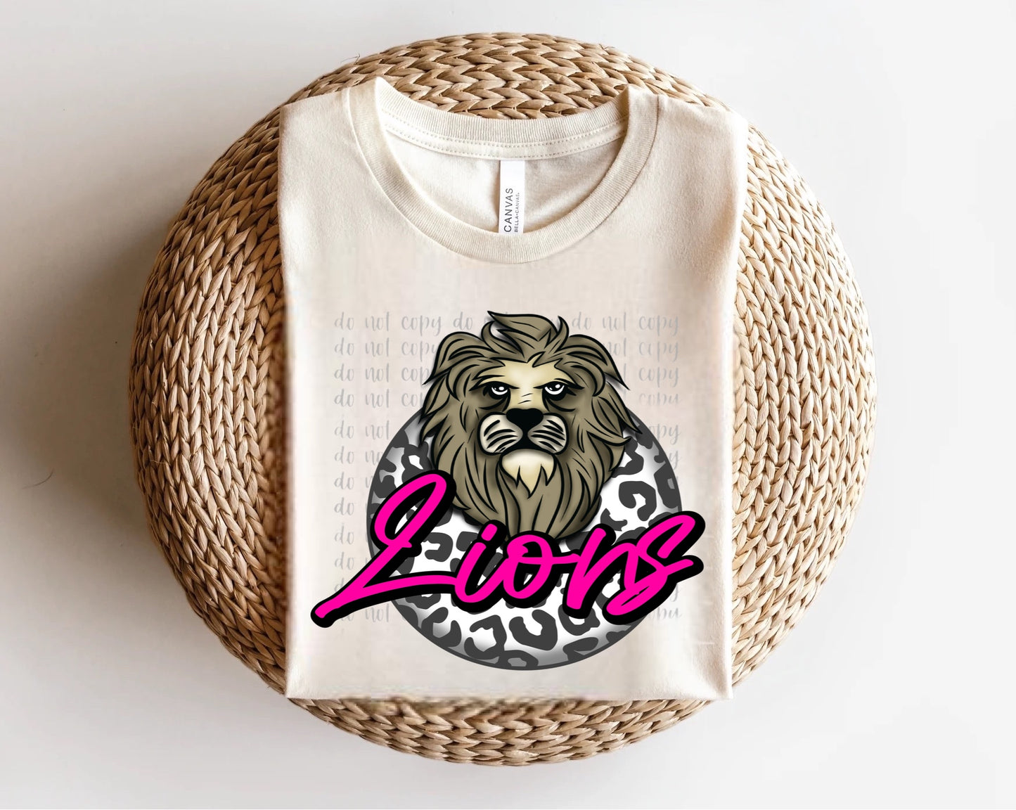 Lions Leopard Circle Mascots Direct to Film Transfer