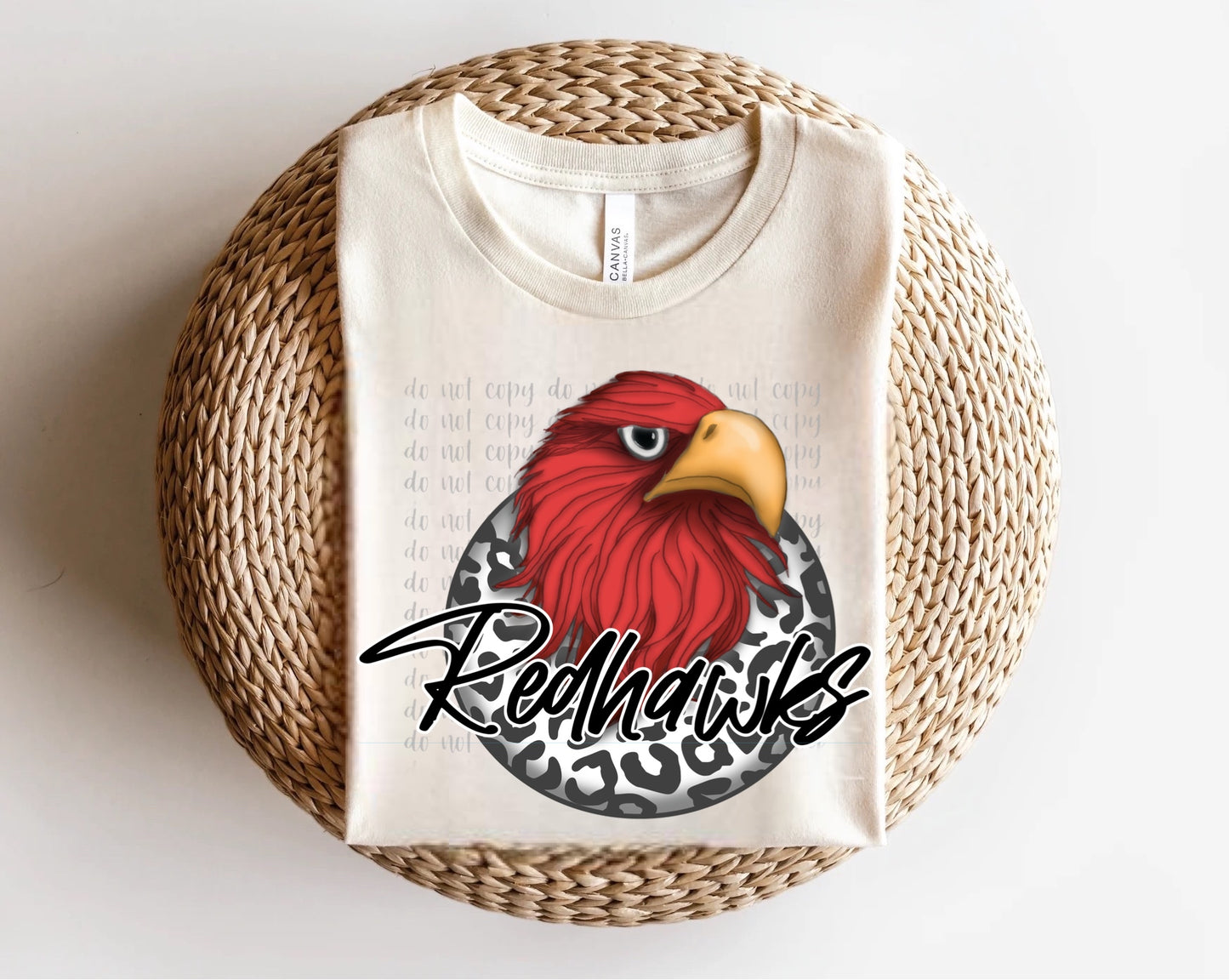 RedHawks Leopard Circle Mascots Direct to Film Transfer