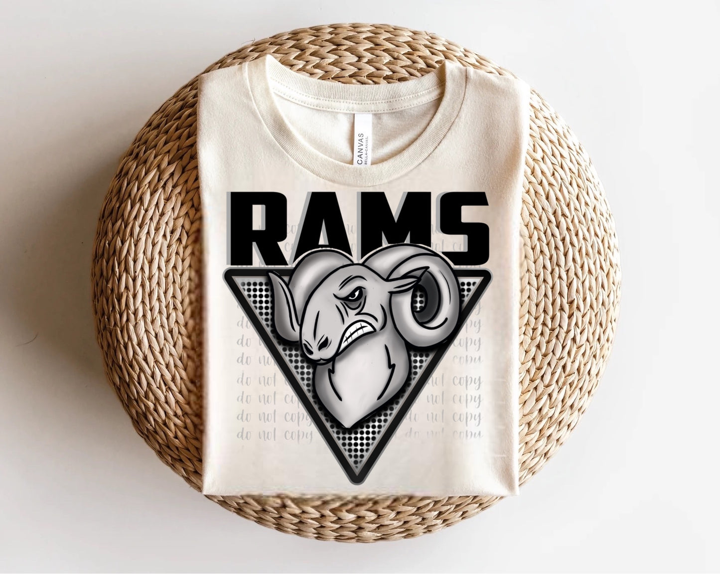 Rams Triangle Mascots Direct to Film Transfer