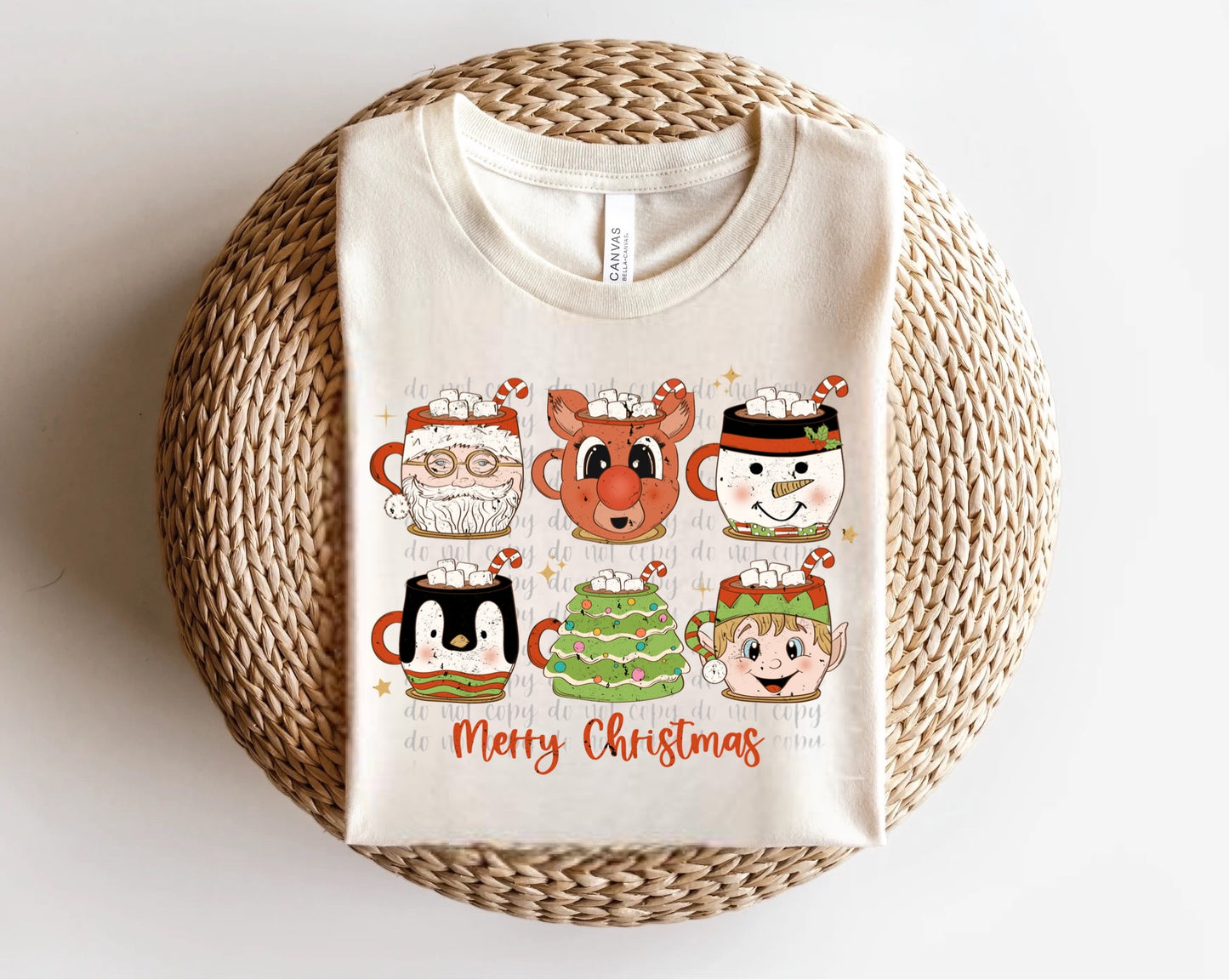 Christmas Coffee Mugs White Direct to Film Transfer