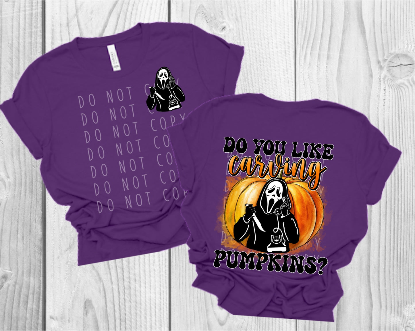 Do You Like Carving Pumpkins Scream w/ 4" Pocket Direct to Film Transfer