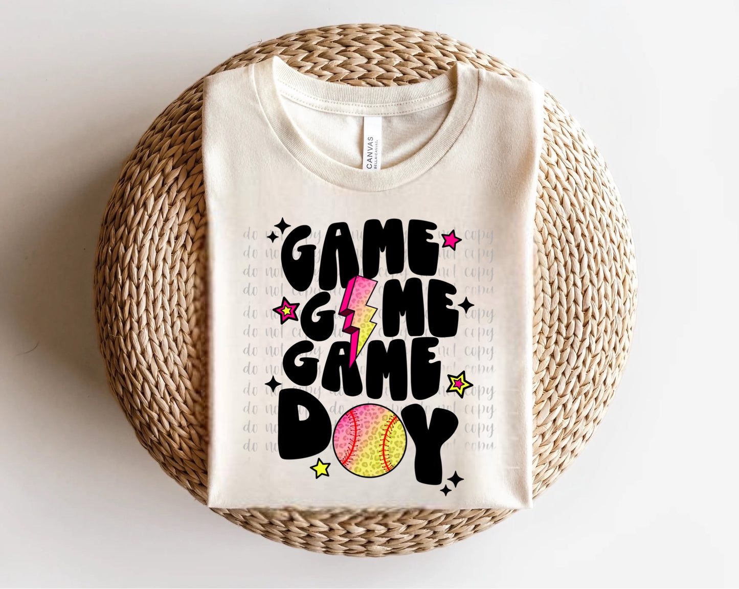 Game Day Pink Softball Direct to Film Transfer