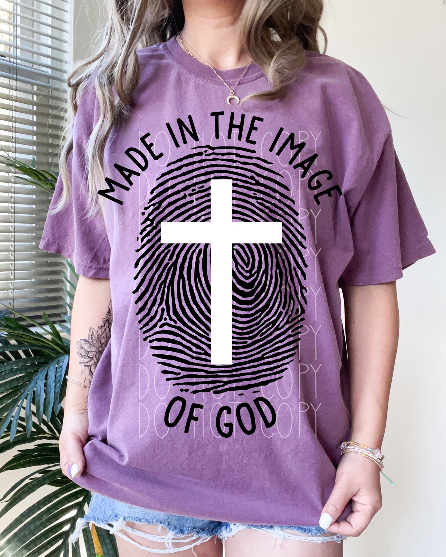 Made in the Image of God Fingerprint Direct to Film Transfer