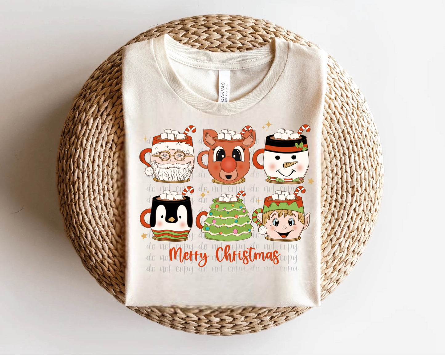 Christmas Coffee Mugs White Direct to Film Transfer