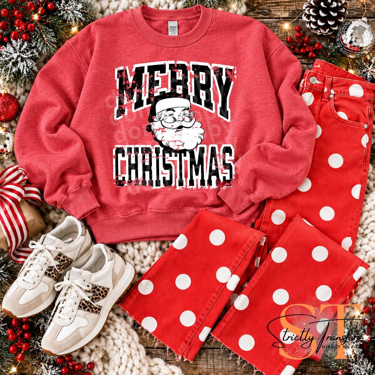 Merry Christmas - 3 Options Direct to Film Transfers
