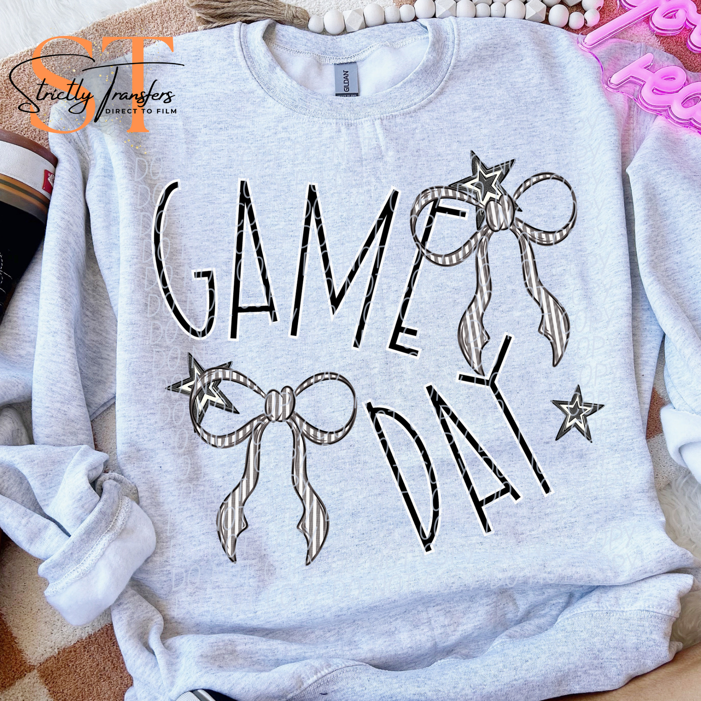 Game Day Bows Direct to Film Transfers