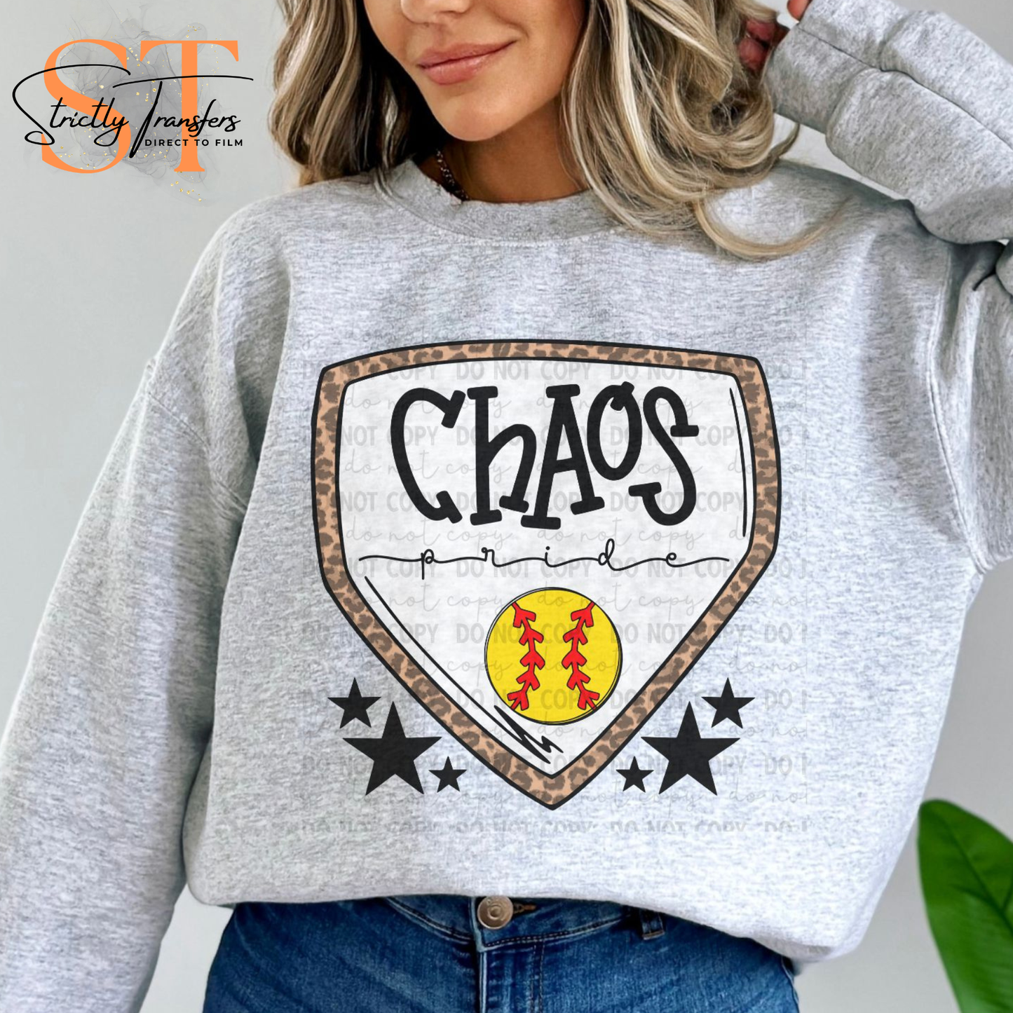 Chaos Softball Pride Direct to Film Transfers