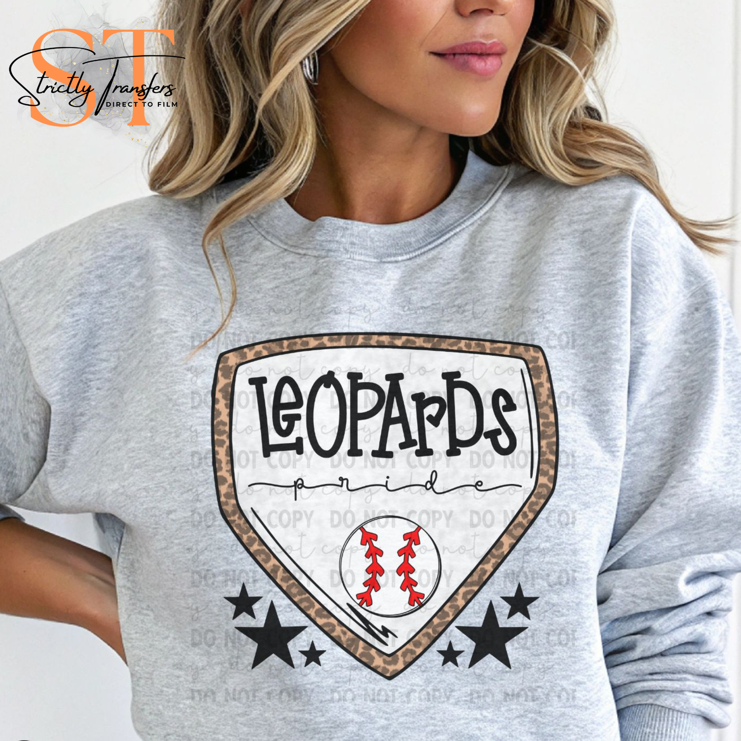 Leopards Baseball Pride Direct to Film Transfers
